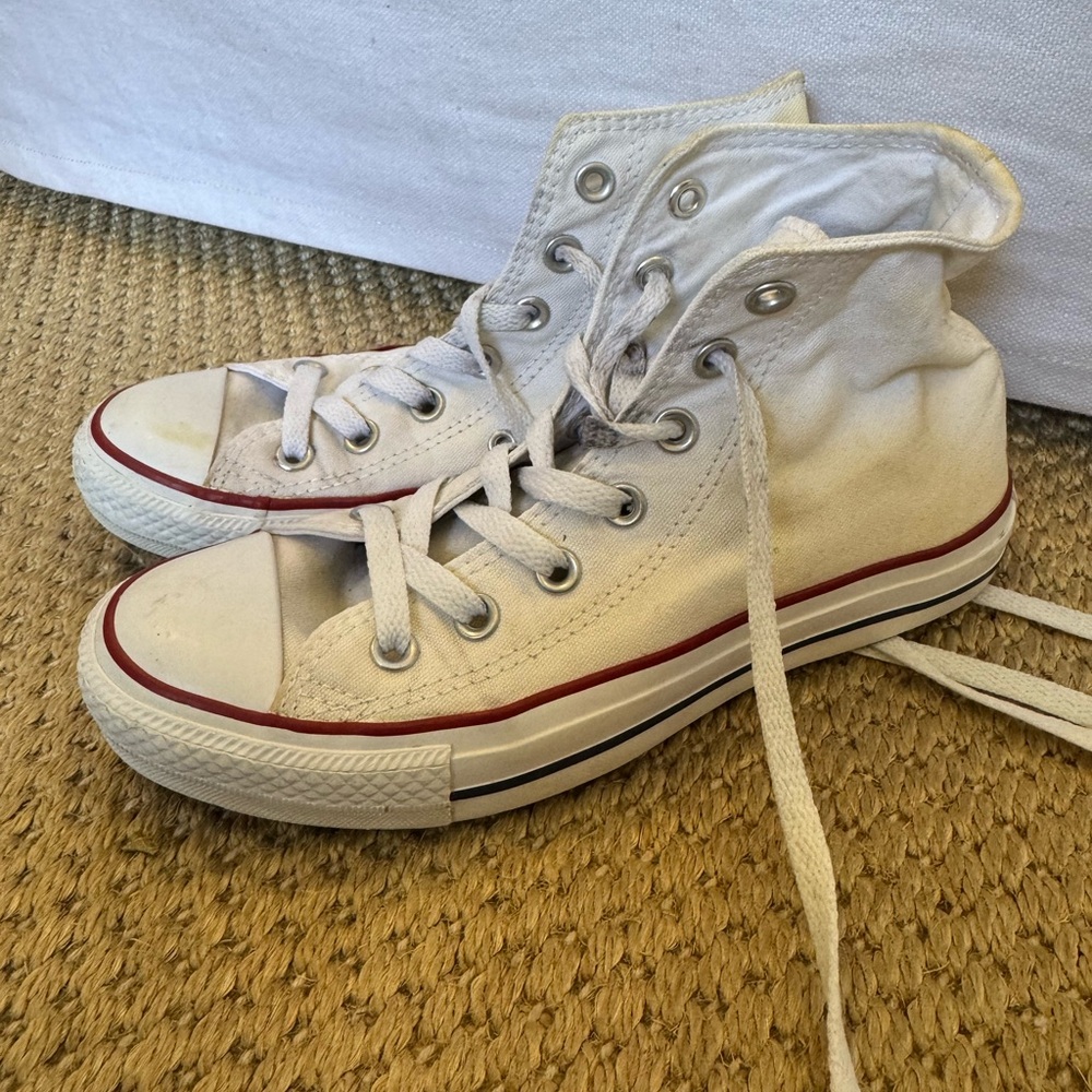 Chuck Taylor All Star Canvas UNISEX HIGH TOP SHOES. W7. See below